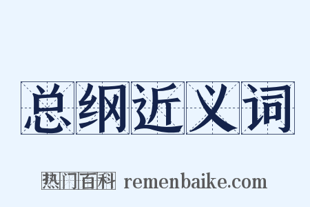 总纲近义词是什么意思的图片